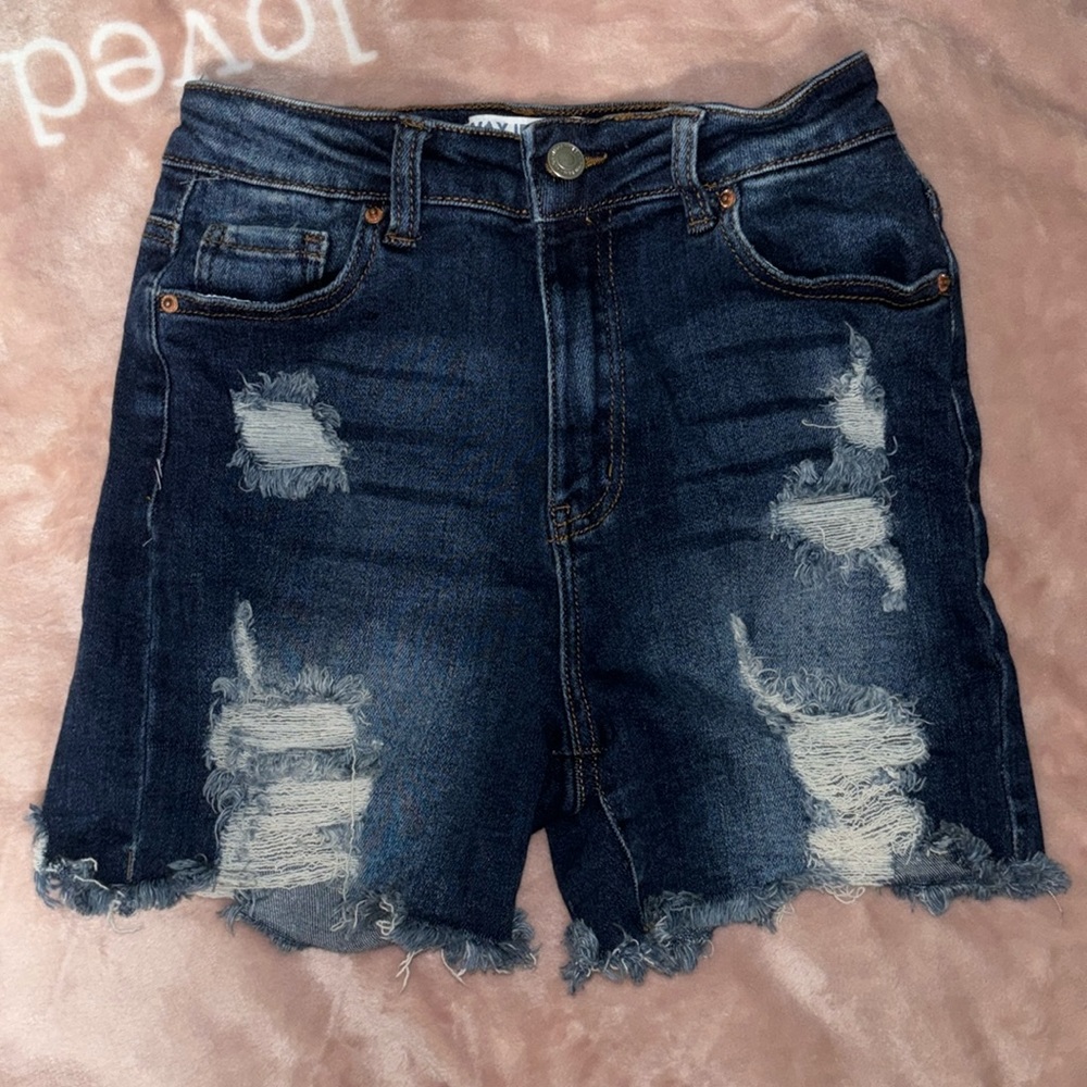 ripped jean shorts